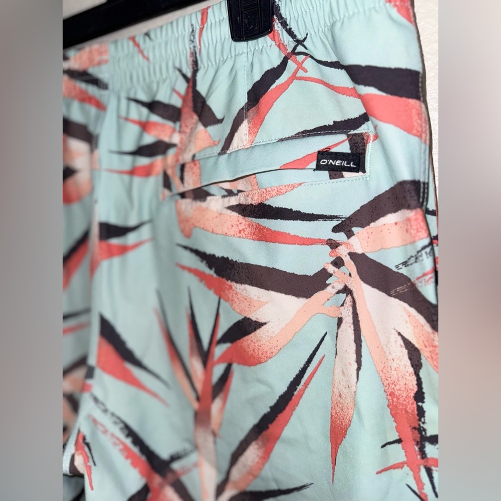 O'Neill Mens Birds Volley Tropical Boardshorts Swim Trunks- Size Small - Picture 8 of 12